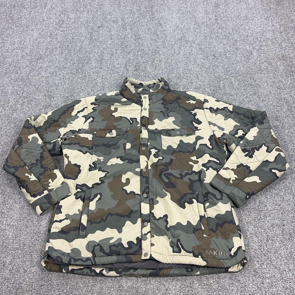 KUIU Base Camp Snap T Jacket Shirt Mens 3XL Vias Camo Insulated Toray Hunting